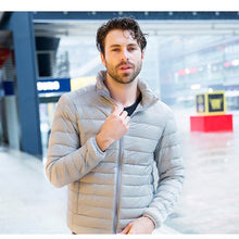 Load image into Gallery viewer, 2019 New Mens Ultralight Jacket Casual Autumn Winter White Duck Down Windbreaker Overcoat Warm Parka Male Coat Fashion Outerwear