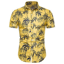 Load image into Gallery viewer, JODIMITTY Men's Fashion Print Shirts Casual Button Down Short Sleeve Hawaiian Shirt Beach Holiday Slim Fit Party Shirts Tops