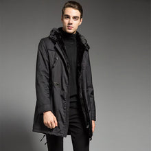 Load image into Gallery viewer, Parka Men Real Fur Coat Natural Minks Fur Liner Warm Winter Jacket Mens Mink Coat Luxury Jackets Parkas 18P615-1 KJ3113