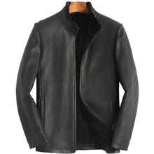 Load image into Gallery viewer, Genuine Leather Jacket Men Deerskin Leather Coat Natural Mink Fur Lining Winter Luxury Mens Mink Coats 2020 021 KJ3808