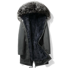 Load image into Gallery viewer, Winter Parka Real Fur Coat Men Rex Rabbit Fur Liner Winter Jacket for Men Fox Fur Collar Warm Parkas Hombre 2020 4948