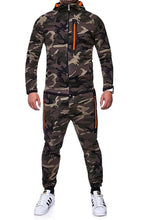 Load image into Gallery viewer, ZOGAA Men Sets Track Suit 2019 Camouflage Jacket Camo Print Tracksuit Matching Sportswear Hoodie Coat Pants Sweatsuit Military
