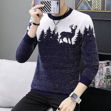 Load image into Gallery viewer, 2020 Spring Korean Fashion Sweater Men Female Sika Deer Pattern Casual Knitted Pullover Slim Fit Christmas Gift Male Pull Sweter
