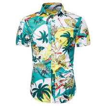 Load image into Gallery viewer, JODIMITTY Men's Fashion Print Shirts Casual Button Down Short Sleeve Hawaiian Shirt Beach Holiday Slim Fit Party Shirts Tops
