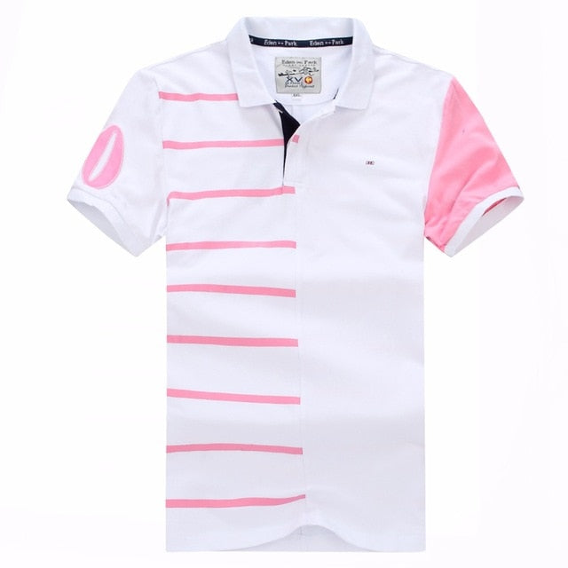 Handsome 2020 Summer Mens POLO Best Selling Eden Park for Men POLOS Nice Quality Stripe design Casual shirts Plus Size M-XXXL