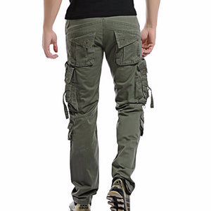 2019 Men Cargo Pant Casual Men Multi-Pocket Overall Male Combat Cotton Trousers Army Casual joggers pants Size 42 Drop shipping