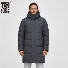 Load image into Gallery viewer, Tiger Force White Duck Down Jacket Men Winter Long Puffer Jackets Male Down Jacket with Hooded Casual Thicken Warm Overcoat
