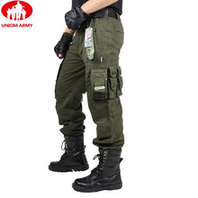 Load image into Gallery viewer, CARGO PANTS Overalls Male Mens Army Clothing TACTICAL PANTS MILITARY Work Wear Many Pocket Combat Army Style Straight Trousers
