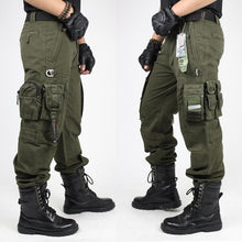 Load image into Gallery viewer, CARGO PANTS Overalls Male Mens Army Clothing TACTICAL PANTS MILITARY Work Wear Many Pocket Combat Army Style Straight Trousers
