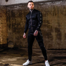 Load image into Gallery viewer, Vanquish Fashion Fitness Suit Muscle Brother Autumn Winter Fit Zipper Casual Cardigan Hip Hop Jogger Men&#39;s Wear Jogger Set 2020
