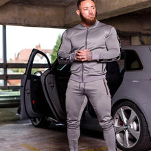 Load image into Gallery viewer, Vanquish Fashion Fitness Suit Muscle Brother Autumn Winter Fit Zipper Casual Cardigan Hip Hop Jogger Men&#39;s Wear Jogger Set 2020
