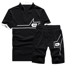 Load image into Gallery viewer, Tracksuit Mens Jogger Sets Fashion Brand Casual Sweat Suits Men 2 Pieces Tee Shirts Top+Shorts Sportwear Male Shorts Sets Summer
