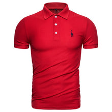 Load image into Gallery viewer, Dropshipping 2019 New Polo Shirt Men Solid Casual Cotton Polo Giraffe Men Slim Fit Embroidery Short Sleeve Men&#39;s Polo 10 Colors
