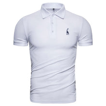 Load image into Gallery viewer, Dropshipping 2019 New Polo Shirt Men Solid Casual Cotton Polo Giraffe Men Slim Fit Embroidery Short Sleeve Men&#39;s Polo 10 Colors
