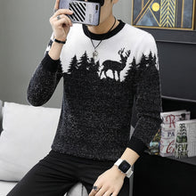 Load image into Gallery viewer, 2020 Spring Korean Fashion Sweater Men Female Sika Deer Pattern Casual Knitted Pullover Slim Fit Christmas Gift Male Pull Sweter
