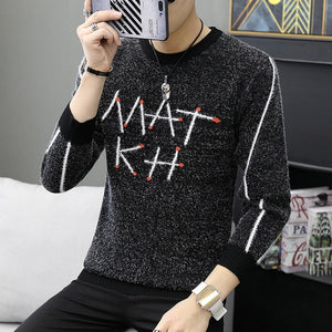 2020 Spring Korean Fashion Sweater Men Female Sika Deer Pattern Casual Knitted Pullover Slim Fit Christmas Gift Male Pull Sweter