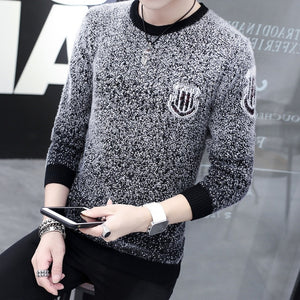 2020 Spring Korean Fashion Sweater Men Female Sika Deer Pattern Casual Knitted Pullover Slim Fit Christmas Gift Male Pull Sweter