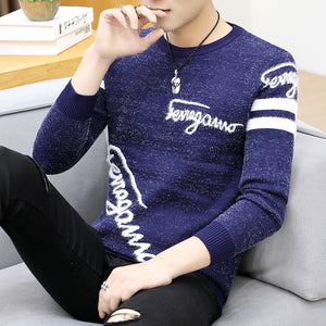 2020 Spring Korean Fashion Sweater Men Female Sika Deer Pattern Casual Knitted Pullover Slim Fit Christmas Gift Male Pull Sweter