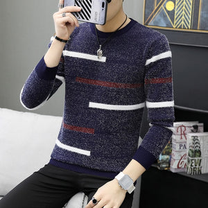 2020 Spring Korean Fashion Sweater Men Female Sika Deer Pattern Casual Knitted Pullover Slim Fit Christmas Gift Male Pull Sweter