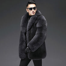 Load image into Gallery viewer, 2020 Winter Real Fur Coat Men Natural Fox Fur Coat Warm Luxury Jacket Men Fashions Outerwear 19-3100 KJ3225
