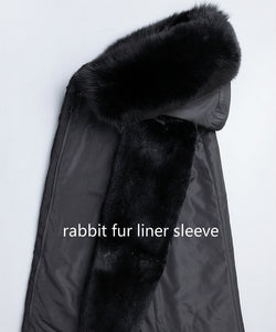 Real Fur Coat Natural Mink Fur Liner Warm Parka Men's Winter Jacket Mens Real Fox Fur Collar Luxury Jackets Plus Size 5xl MY1598