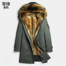 Load image into Gallery viewer, Parka Homme Winter Jacket Men Natural Mink Fur Liner Coat Mens Raccoon Fur Collar Parkas Plus Size JLK1819-1807 MY1382
