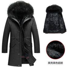 Load image into Gallery viewer, Real Fur Parka Coat Winter Jacket Mens Mink Fur Liner Raccoon Fur Collar Plus Size Parkas Mink Jacket 78-H18-907 YY327
